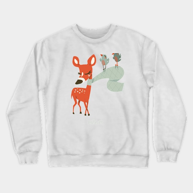 Dear Deer Crewneck Sweatshirt by BabyKarot